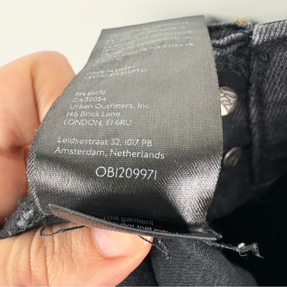 Free People We The Free Jayde Flare Jeans Onyx Black 30 High Rise Retro Boho - Picture 7 of 8